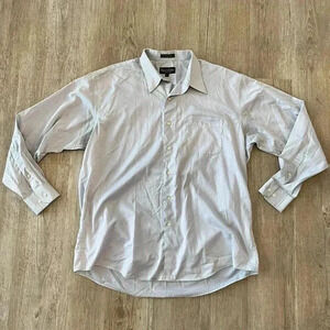 Mens Roberto Villini Blue Button Up Shirt - 17   34/35